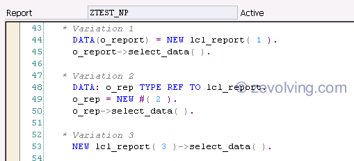 ABAP 740 NEW Operator to instantiate the objects |ABAP Help Blog