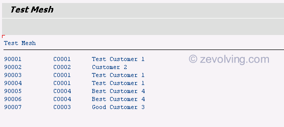 ABAP_740_Mesh_Simple_Output