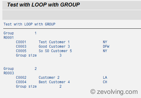 ABAP_740_Loop_Group_Example_2_Output