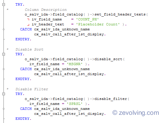 SALV_IDA_Column_Setting_Code